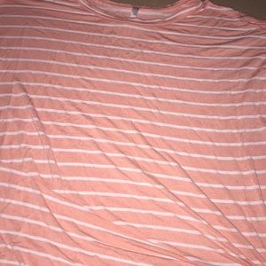 Orange and white striped shirt